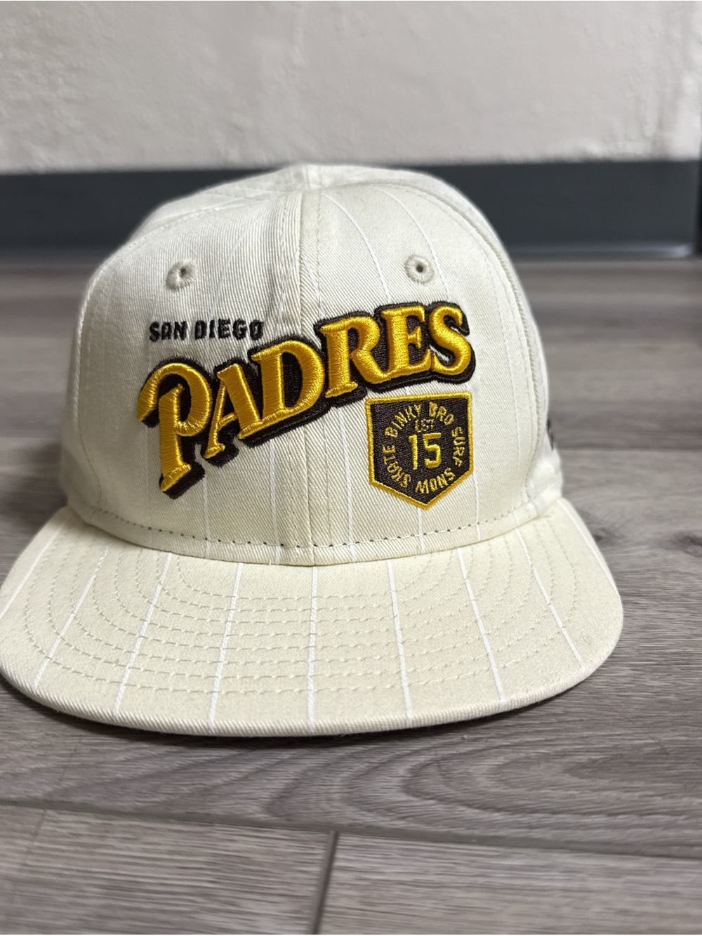 MLB San Diego Padres Cream and Gold Snapback Hat Youth